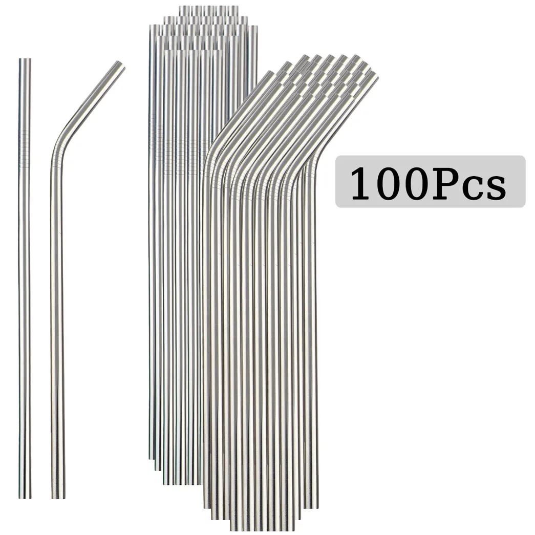 100Pcs Stainless Steel Straw D - Reusable Straw review and price