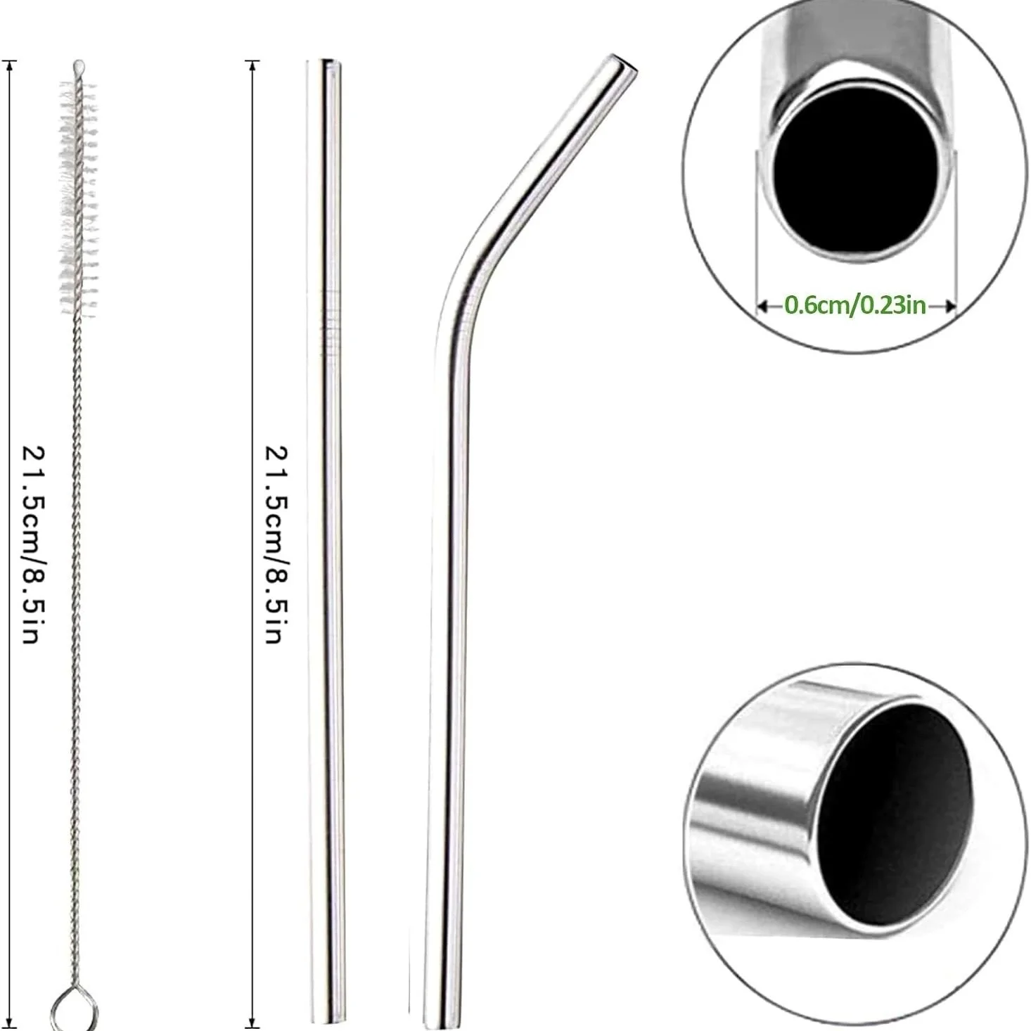 100Pcs Stainless Steel Straw D - Reusable Straw review and price