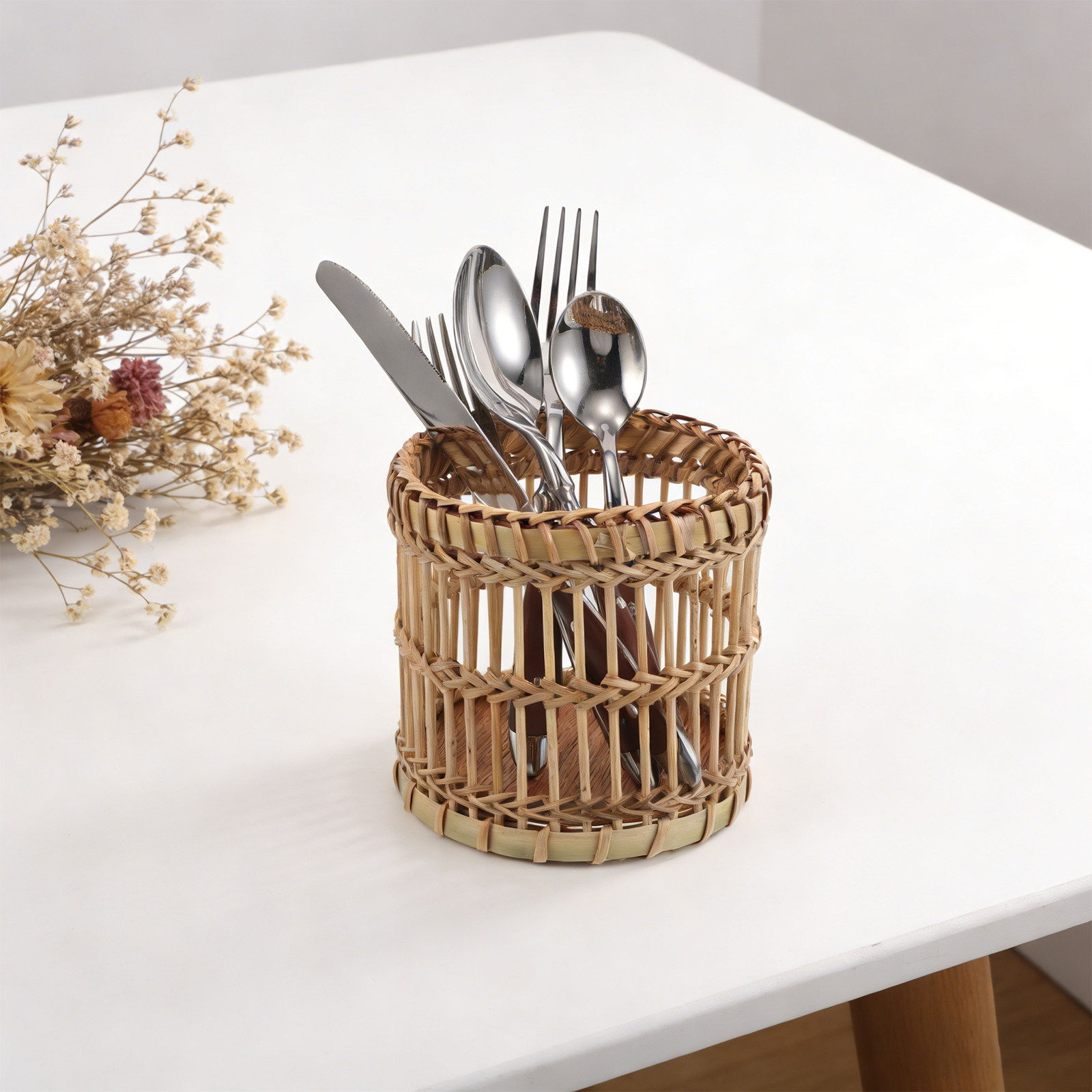 Bamboo Utensil Holder Kitchen  - Bamboo Cutlery review and price