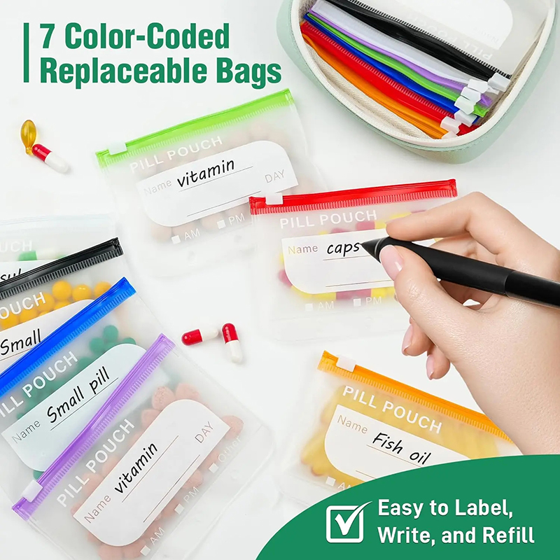 7/14 Pouch Weekly Pill Organiz - Reusable Bag review and price