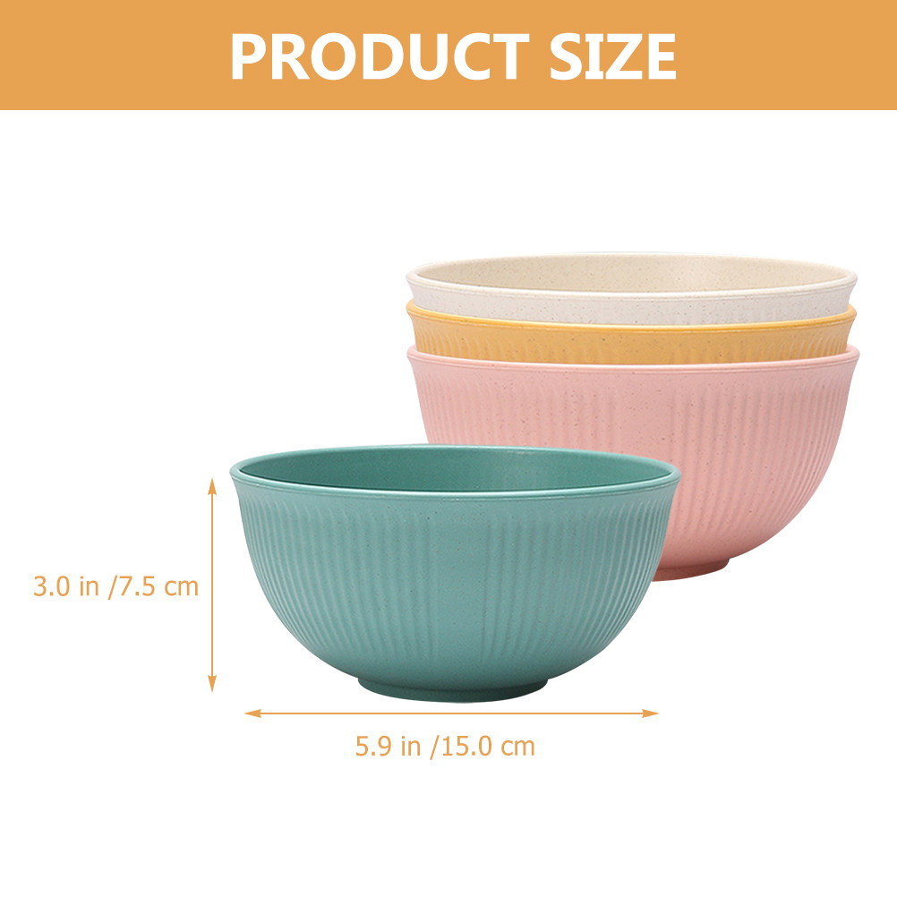 4Pcs Wheat Straw Ramen Bowl Se - Reusable Straw review and price