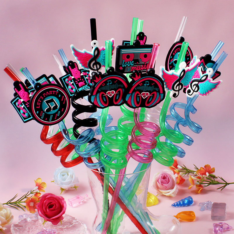 6-pack of music-themed straws, - Reusable Straw review and price