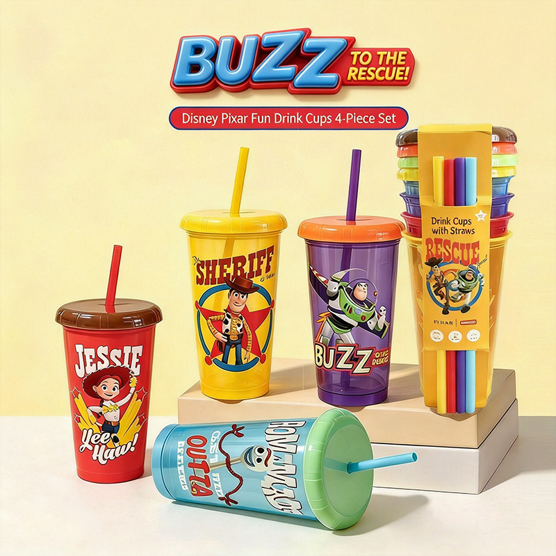 Toy Story 5 Plastic Straw Cups - Reusable Straw review and price